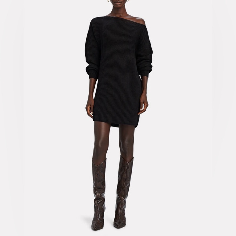 Intermix Jackie Wool-Cashmere Sweater Dress Small